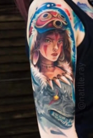 胳膊上颜色对比鲜明的纹身图案9张