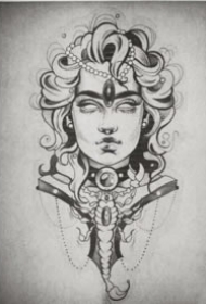 适合十二星座的处女座纹身图片欣赏