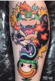 波兰的一组彩色卡通纹身图案欣赏