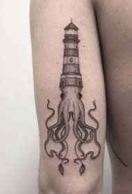 关于灯塔的一组纹身作品欣赏