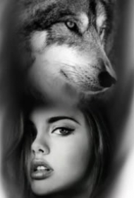 一组欧美写实肖像的人物纹身图片