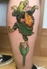 可爱的传统日式彩色小纹身图片