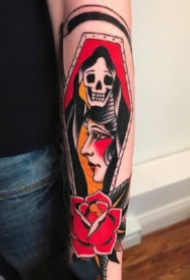 红色的一组欧美女郎纹身图片