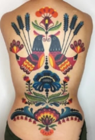 18张好看的彩色school小清新纹身图案