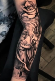 9张西方带翼守护天使的纹身图案