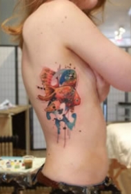 18张很好看的小清新彩色纹身图案