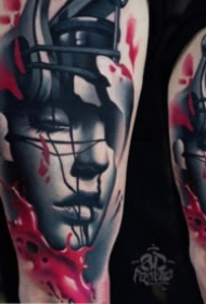 一组写实欧美女郎人像纹身欣赏