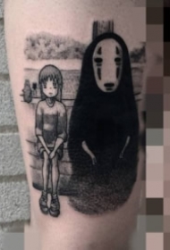 一组动漫角色无脸男的纹身图片