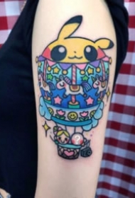 热气球主题的一组小纹身图片