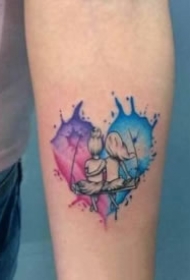 心形的创意一颗心纹身图片