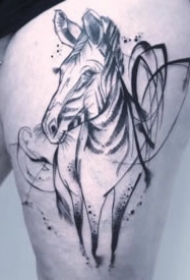 关于马的一组马纹身图案欣赏