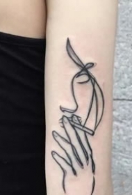 简笔线条组成的小纹身图片欣赏