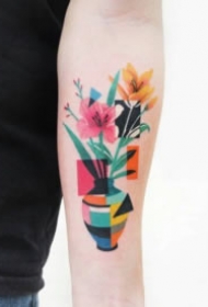 色块拼接的一组个性纹身图片