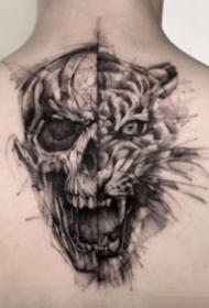 27张暗黑与点刺的双料纹身作品图片