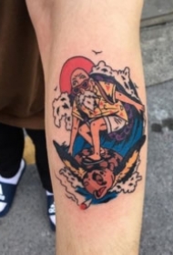 龟仙人的一组动漫纹身作品欣赏