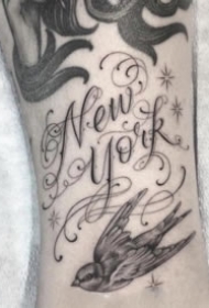 好看的一组英文花体字纹身作品