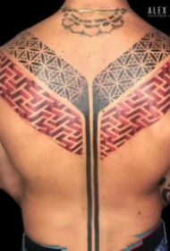 很经典的点刺梵花纹身图案欣赏