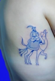 蓝色主题的一组简约小纹身欣赏