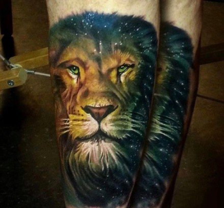 彩色璀璨星空元素的一组纹身欣赏