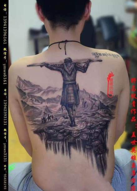 男士霸气的大满背纹身图案9张