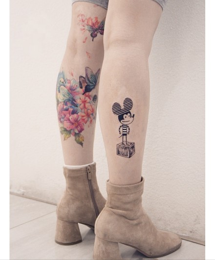 卡通米老鼠的一组小纹身图片