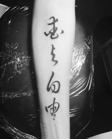 18张中文汉字的书法纹身图案