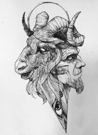 33组欧美暗黑设计人像等创意纹身手稿图案