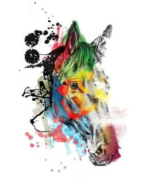 一组骏马主题的创意纹身素材手稿