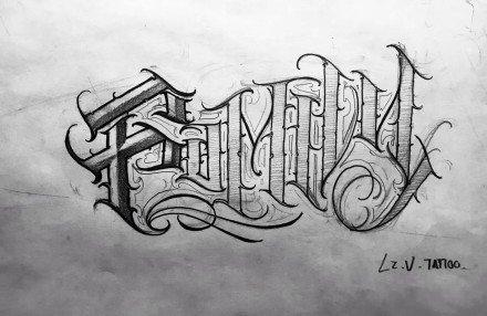 36组个性的花体字纹身手稿赏析