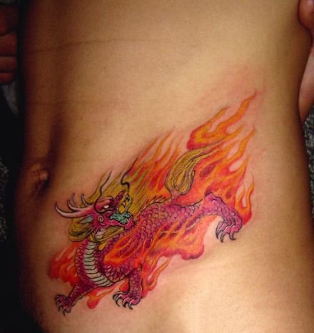 老传统的麒麟纹身图案9张