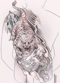 中国传统的一组纹身素材图片欣赏