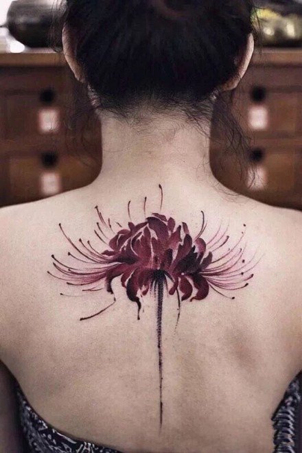 漂亮的一组曼陀罗彼岸花纹身图案