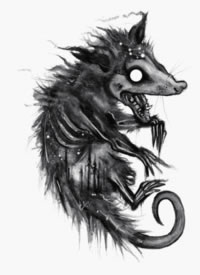 18组动物黑白星宿插画纹身手稿素材