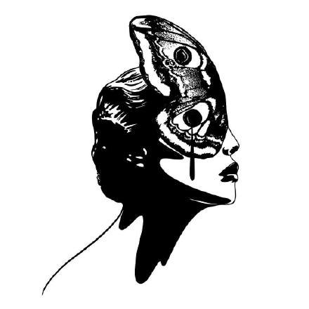 一组深黑色的创意纹身图案素材