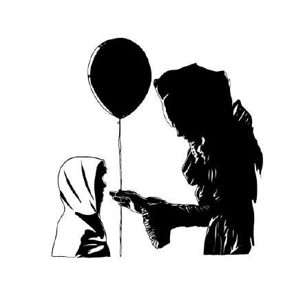 一组深黑色的创意纹身图案素材