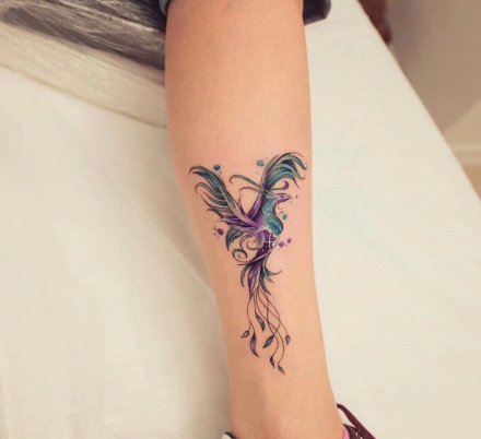 27组水彩色的小清新纹身作品