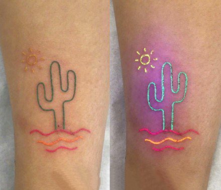 9张荧光纹身作品的效果图欣赏