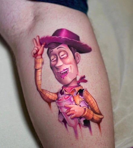 粉红色主题的一组纹身作品9张