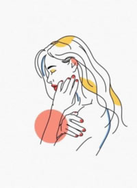 小清新的一组女性线条纹身素材图片