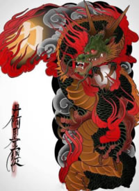 33组新传统的彩色半甲等纹身手稿图案