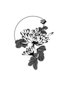 黑色小清新的简约小纹身手稿素材