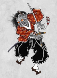 35组日式传统彩图纹身手稿图案