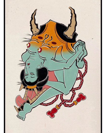 35组日式传统彩图纹身手稿图案