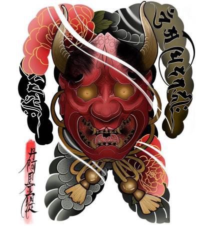 18组霸气新传统全胛大满背的纹身手稿