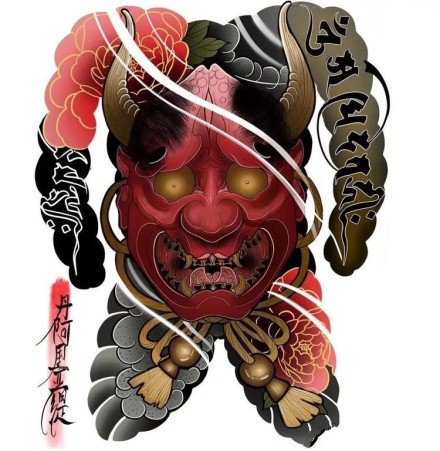 18组霸气新传统全胛大满背的纹身手稿