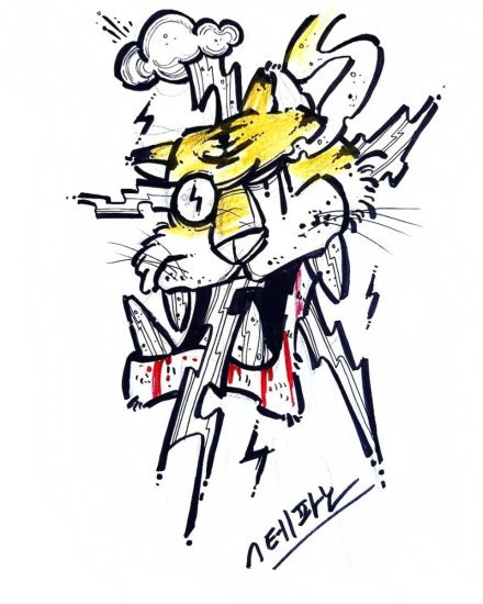 9张怪诞而俏皮的纹身线稿图片欣赏