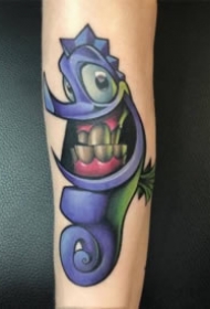 咧牙咧嘴的卡通小纹身图案欣赏