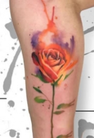 16组创意的水彩色小清新纹身图案