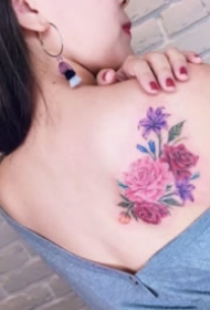 紫色调适合女生的一组小清新纹身图缩略频道推荐图