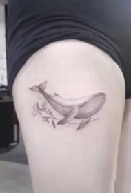 小清新的9张鲸鱼纹身图片